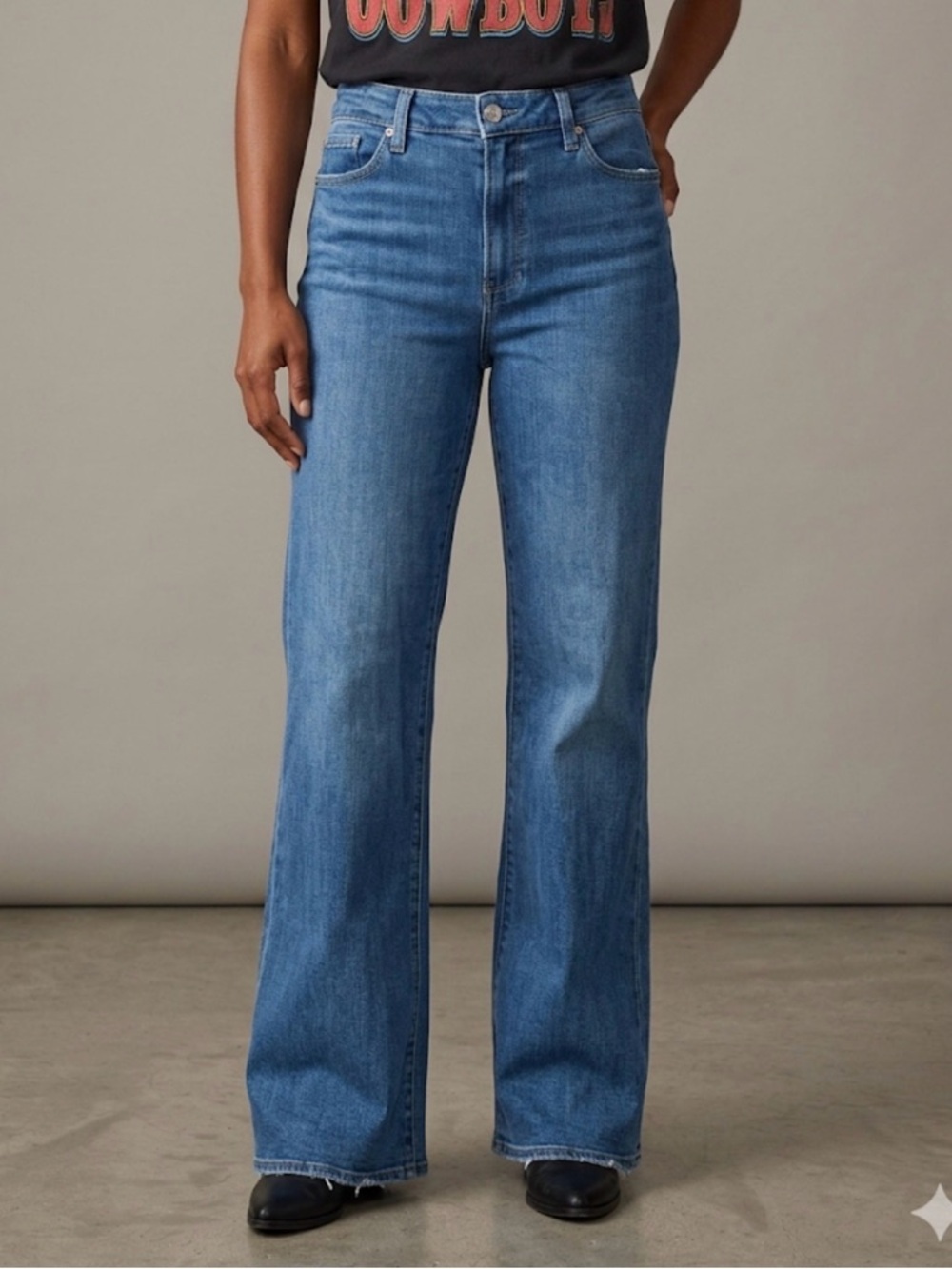 PAIGE High Rise Laurel Canyon Flare Jeans in Medium Wash Size 32